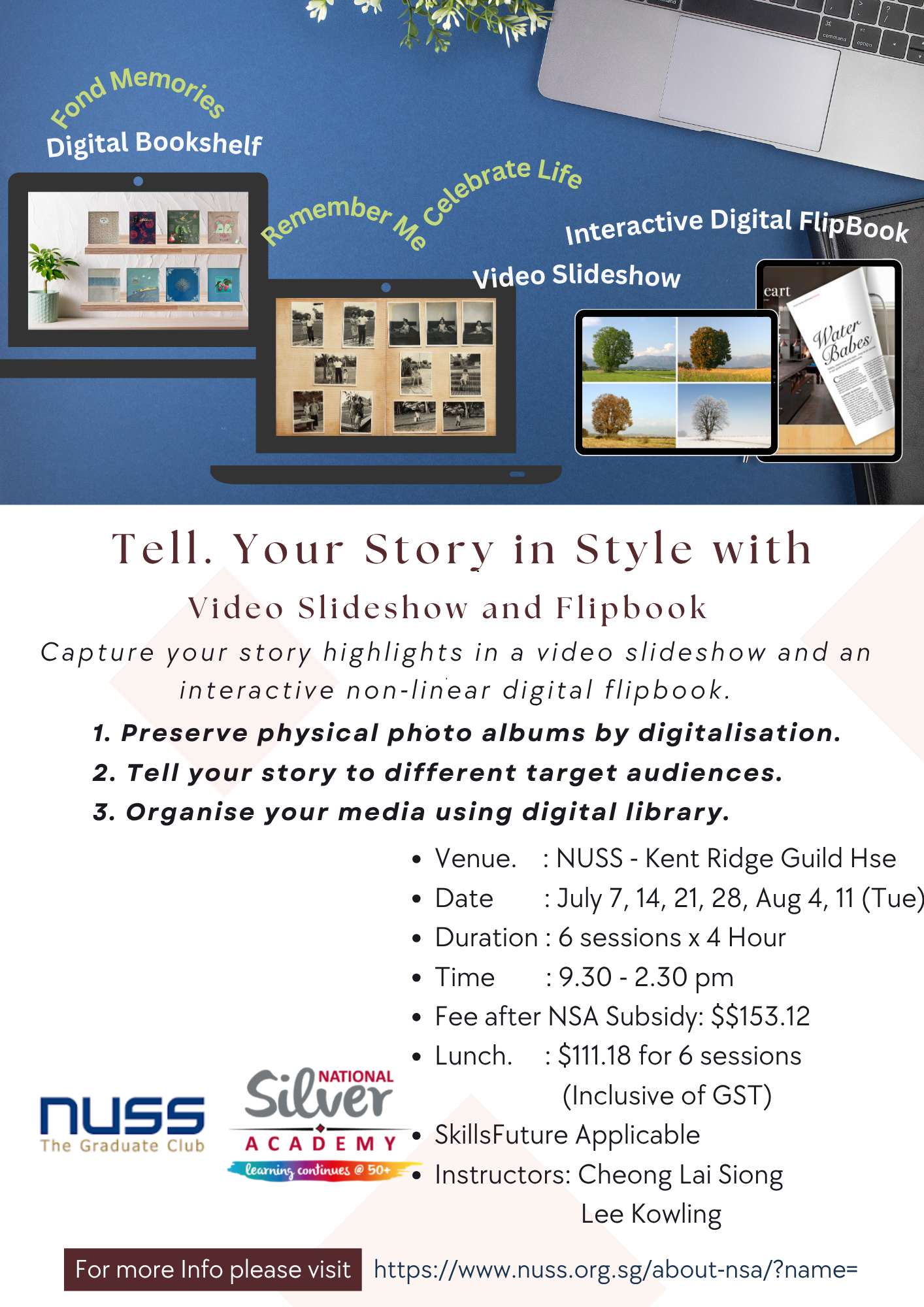 NUSS Tell Your Story in Style with Video Slideshow and Flipbook
